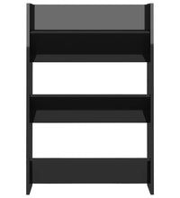 Wand-Schuhschrank Hochglanz-Schwarz 60x18x90 cm Holzwerkstoff