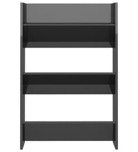 Wand-Schuhschränke 2 Stk. Hochglanz-Grau 60x18x90 cm