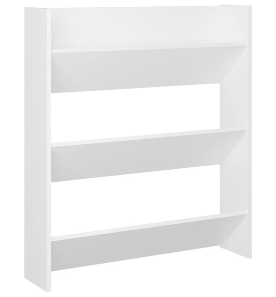 Wand-Schuhschrank Weiß 80x18x90 cm Holzwerkstoff