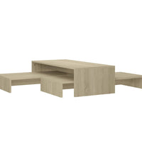 Satztisch-Set Sonoma-Eiche 100x100x26,5 cm Holzwerkstoff