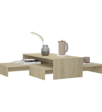 Satztisch-Set Sonoma-Eiche 100x100x26,5 cm Holzwerkstoff