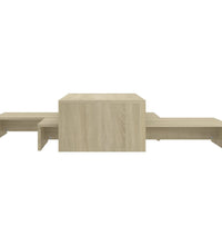 Satztisch-Set Sonoma-Eiche 100x100x26,5 cm Holzwerkstoff