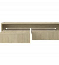 Satztisch-Set Sonoma-Eiche 100x100x26,5 cm Holzwerkstoff