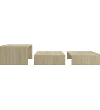 Satztisch-Set Sonoma-Eiche 100x100x26,5 cm Holzwerkstoff