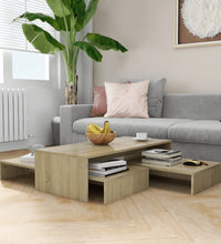 Satztisch-Set Sonoma-Eiche 100x100x26,5 cm Holzwerkstoff