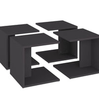 Couchtische 4 Stk. Grau 33x33x33 cm Holzwerkstoff