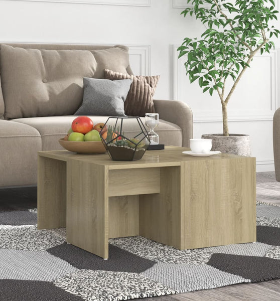 Couchtische 4 Stk. Sonoma-Eiche 33x33x33 cm Holzwerkstoff