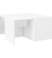 Couchtische 4 Stk. Hochglanz-Weiß 33x33x33 cm Holzwerkstoff