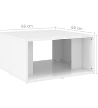 Couchtische 4 Stk. Hochglanz-Weiß 33x33x33 cm Holzwerkstoff