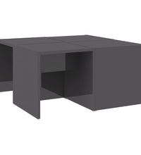 Couchtische 4 Stk. Hochglanz-Grau 33x33x33 cm Holzwerkstoff