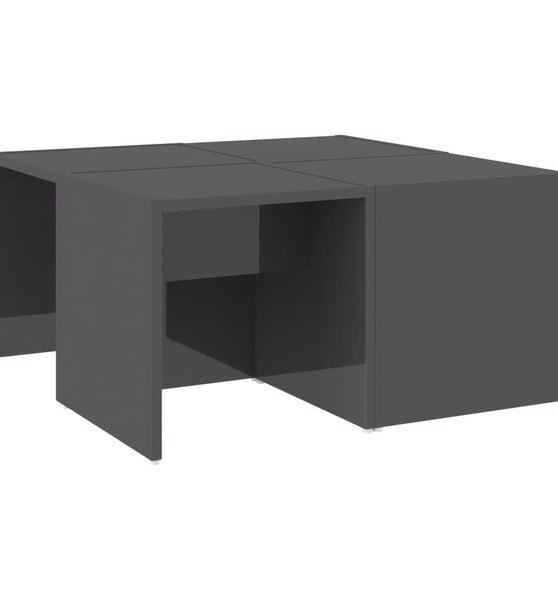 Couchtische 4 Stk. Hochglanz-Grau 33x33x33 cm Holzwerkstoff