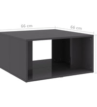 Couchtische 4 Stk. Hochglanz-Grau 33x33x33 cm Holzwerkstoff
