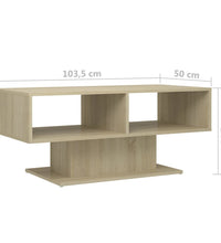 Couchtisch Sonoma-Eiche 103,5x50x44,5 cm Holzwerkstoff