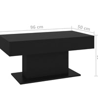 Couchtisch Schwarz 96x50x45 cm Holzwerkstoff