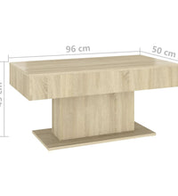 Couchtisch Sonoma-Eiche 96x50x45 cm Holzwerkstoff