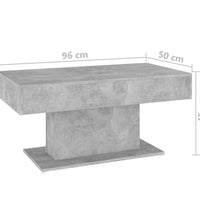 Couchtisch Betongrau 96x50x45 cm Holzwerkstoff