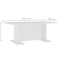 Couchtisch Weiß 103,5x60x40 cm Holzwerkstoff