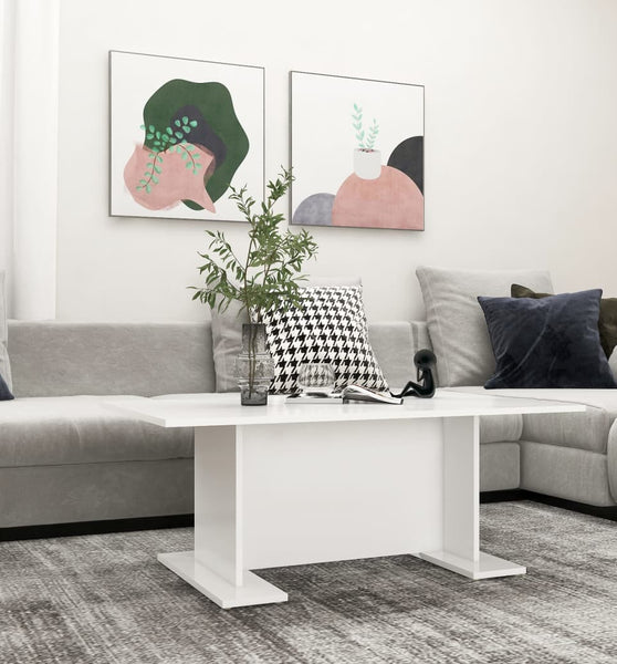 Couchtisch Weiß 103,5x60x40 cm Holzwerkstoff