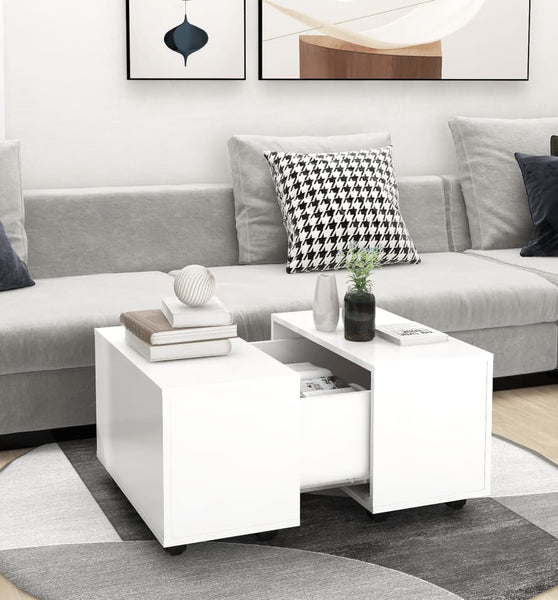Couchtisch Weiß 60x60x38 cm Holzwerkstoff