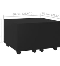 Couchtisch Schwarz 60x60x38 cm Holzwerkstoff