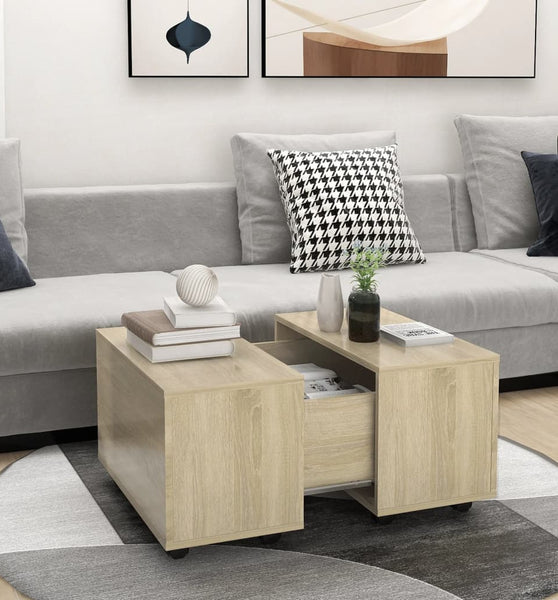 Couchtisch Sonoma-Eiche 60x60x38 cm Holzwerkstoff