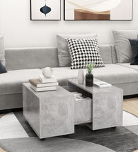 Couchtisch Betongrau 60x60x38 cm Holzwerkstoff