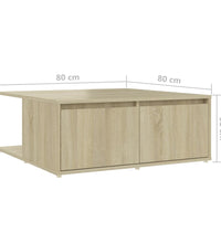 Couchtisch Sonoma-Eiche 80x80x31 cm Holzwerkstoff