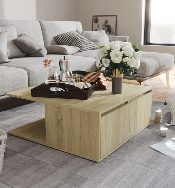 Couchtisch Sonoma-Eiche 80x80x31 cm Holzwerkstoff