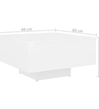 Couchtisch Weiß 60x60x31,5 cm Holzwerkstoff
