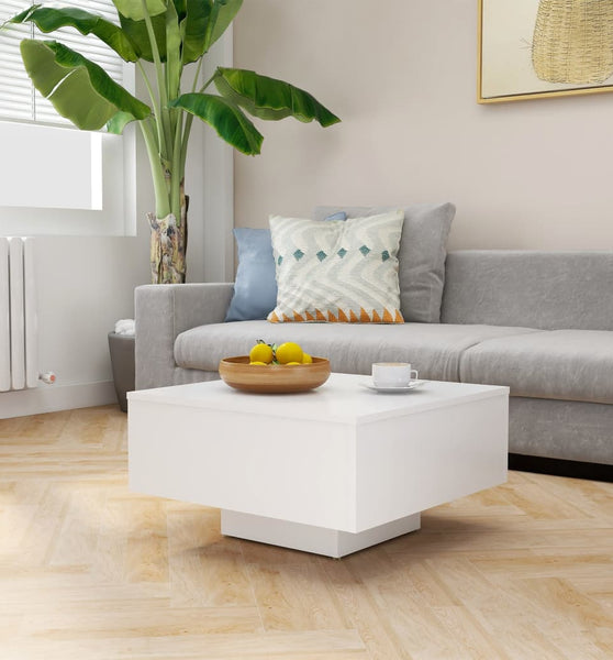 Couchtisch Weiß 60x60x31,5 cm Holzwerkstoff