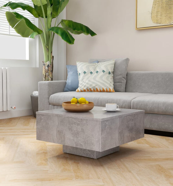 Couchtisch Betongrau 60x60x31,5 cm Holzwerkstoff