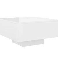 Couchtisch Hochglanz-Weiß 60x60x31,5 cm Holzwerkstoff