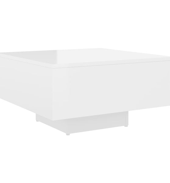 Couchtisch Hochglanz-Weiß 60x60x31,5 cm Holzwerkstoff