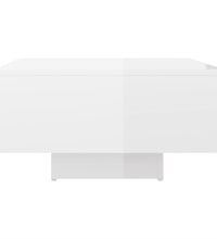 Couchtisch Hochglanz-Weiß 60x60x31,5 cm Holzwerkstoff