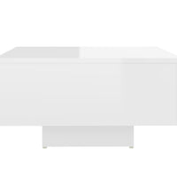 Couchtisch Hochglanz-Weiß 60x60x31,5 cm Holzwerkstoff