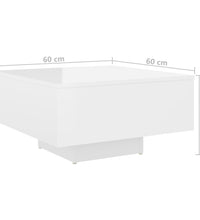 Couchtisch Hochglanz-Weiß 60x60x31,5 cm Holzwerkstoff