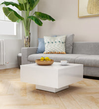 Couchtisch Hochglanz-Weiß 60x60x31,5 cm Holzwerkstoff