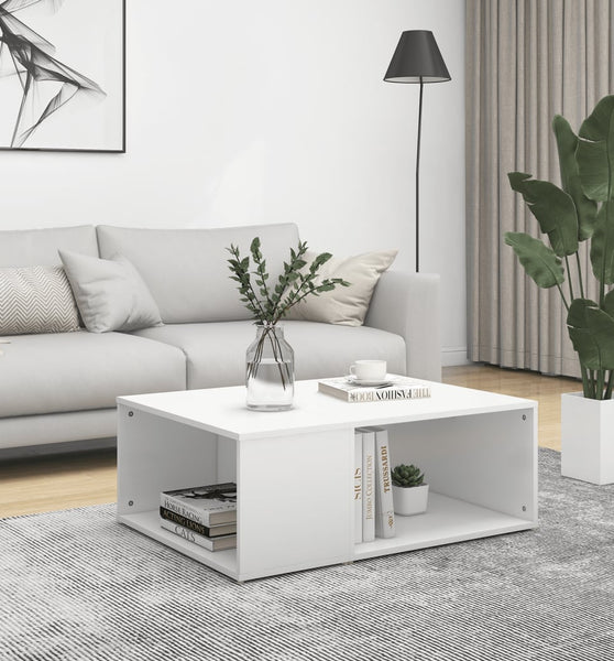 Couchtisch Weiß 90x67x33 cm Holzwerkstoff