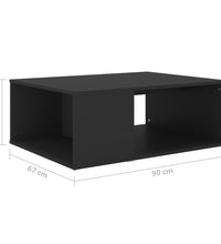 Couchtisch Schwarz 90x67x33 cm Holzwerkstoff