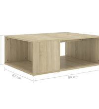 Couchtisch Sonoma-Eiche 90x67x33 cm Holzwerkstoff