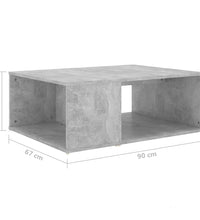 Couchtisch Betongrau 90x67x33 cm Holzwerkstoff