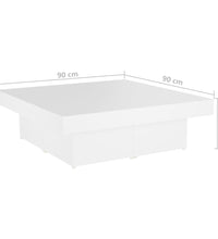 Couchtisch Weiß 90x90x28 cm Holzwerkstoff
