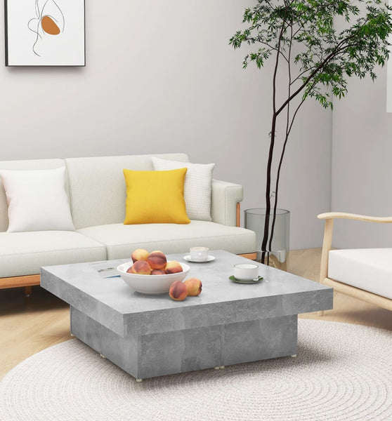 Couchtisch Betongrau 90x90x28 cm Holzwerkstoff
