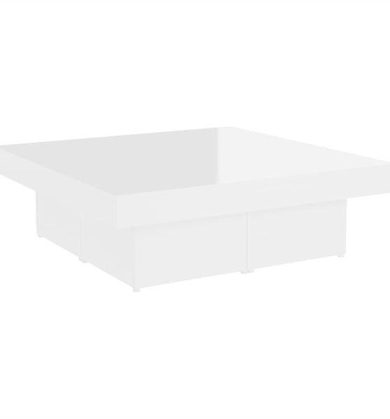 Couchtisch Hochglanz-Weiß 90x90x28 cm Holzwerkstoff