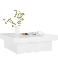 Couchtisch Hochglanz-Weiß 90x90x28 cm Holzwerkstoff