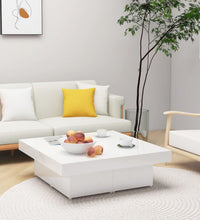 Couchtisch Hochglanz-Weiß 90x90x28 cm Holzwerkstoff