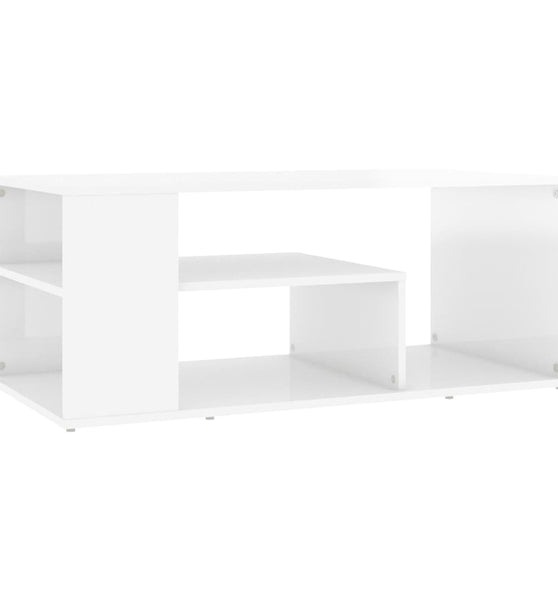 Couchtisch Hochglanz-Weiß 100x50x40 cm Holzwerkstoff