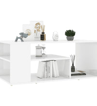 Couchtisch Hochglanz-Weiß 100x50x40 cm Holzwerkstoff