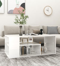 Couchtisch Hochglanz-Weiß 100x50x40 cm Holzwerkstoff