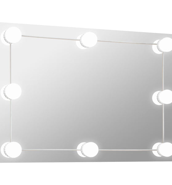 Wandspiegel mit LED-Beleuchtung Rechteckig Glas